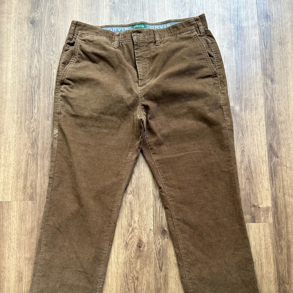 Orvis Men’s Corduroy Pants‎ 38x32 Brown Classic Fit Casual High Quality Cotton - Picture 1 of 5
